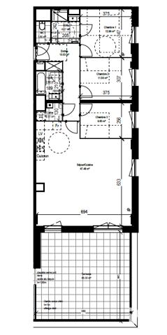 Appartement à vendre 4 pièces 103 m² Lesquin