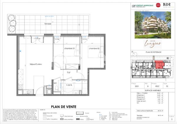 À vendre : Appartement neuf de 60 m² à Montpellier