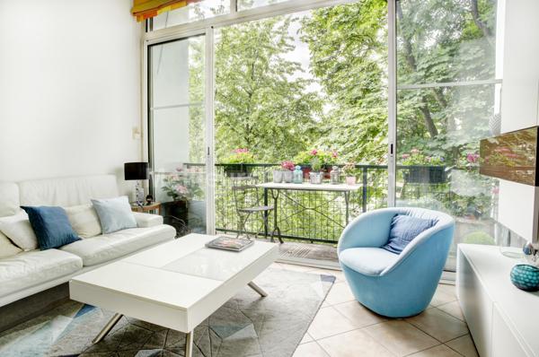 Dernier étage au calme dans la verdure 3 ch balcon séjour style loft.