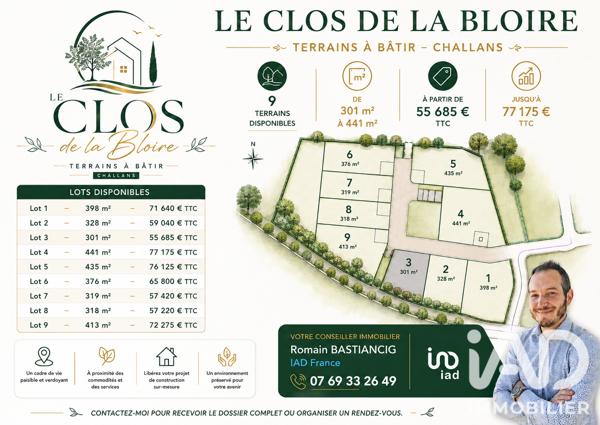 Terrain à vendre 301 m² Challans