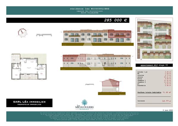 Appartement 3 pièces 71.85 m2