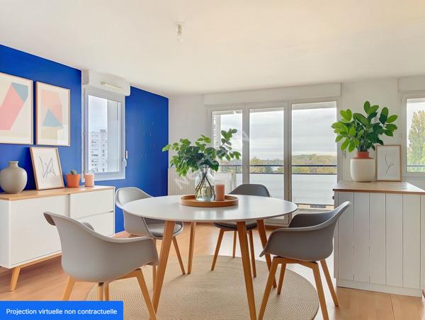 Appartement 2 chambres, vue Loire, avec balcons et parking sous-sol