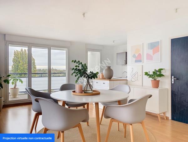 Appartement 2 chambres, vue Loire, avec balcons et parking sous-sol