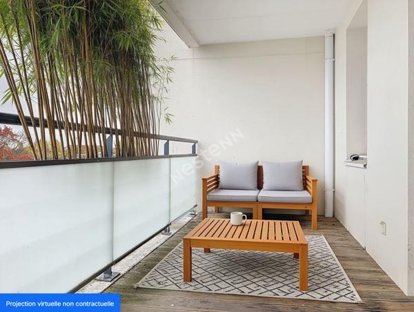 Appartement 2 chambres, vue Loire, avec balcons et parking sous-sol