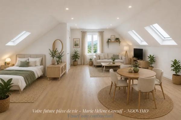 T1 rénové 45,8 m2 Hyper centre de Liffré Pré-commercia
