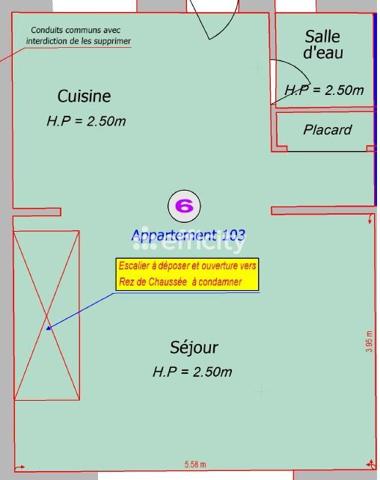 Appartement 1 pièce - 39 m²