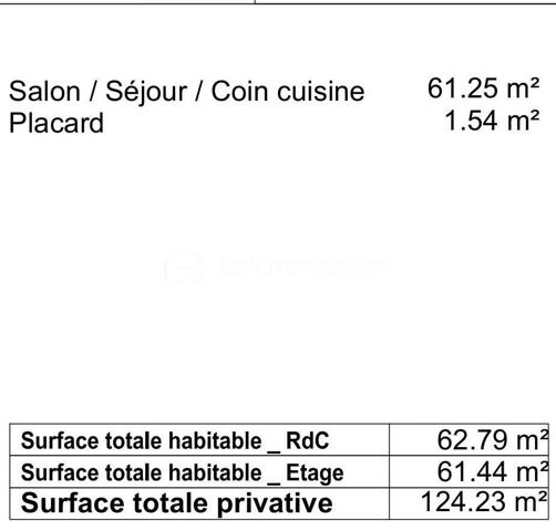 Maison de 124,99 m²