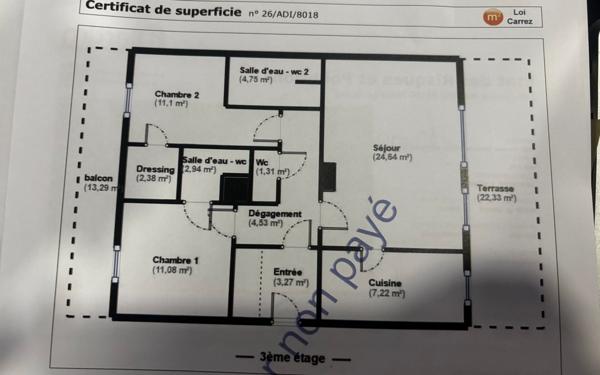Appartement à vendre    3 pièces • 73,22 m2 Noisy-le-Grand