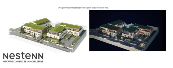 À vendre : Appartement neuf une chambre avec parking, centre-ville de Saint Gilles Croix de Vie