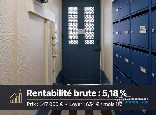 Paris 17e – Studio vendu loué – Idéal investisseur