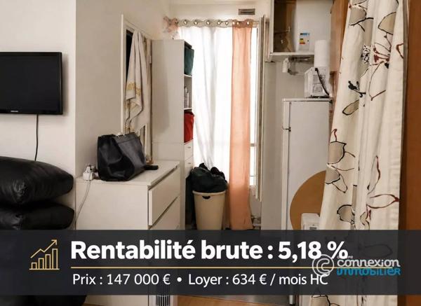 Paris 17e – Studio vendu loué – Idéal investisseur