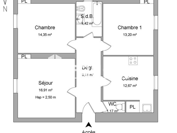 Location Appartement 3 pièces 73.53 m² - 4 RUE ANTOINE CHOLLIER Grenoble 38100