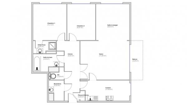 Appartement à vendre 4 pièces 82 m² Verneuil-sur-Seine