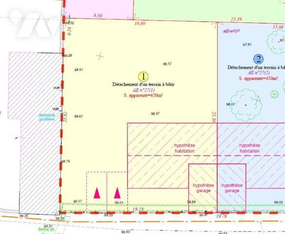 Terrain constructible de 450m² Notre-Dame-d’Oé