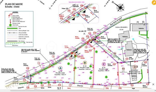 Terrain de 1 100 m²