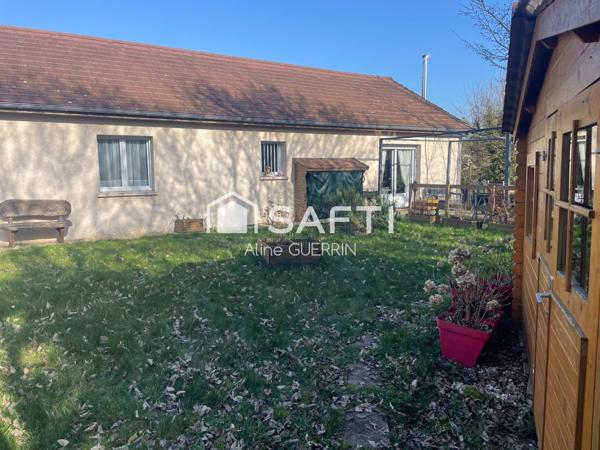 20 min de Dole, maison de 132 m² récente de plain pied sur 1009 m² de terrain.