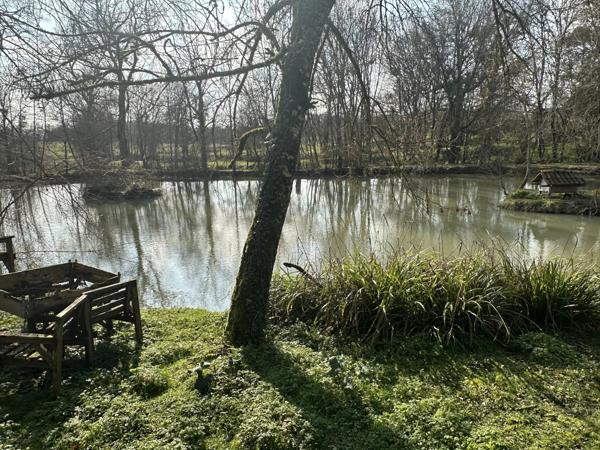 Deux maisons avec étang et piscine