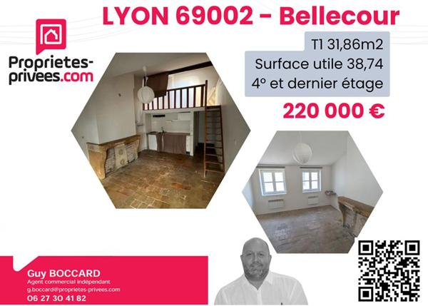 Appartement Lyon 1 pièce(s) 31.86 m2
