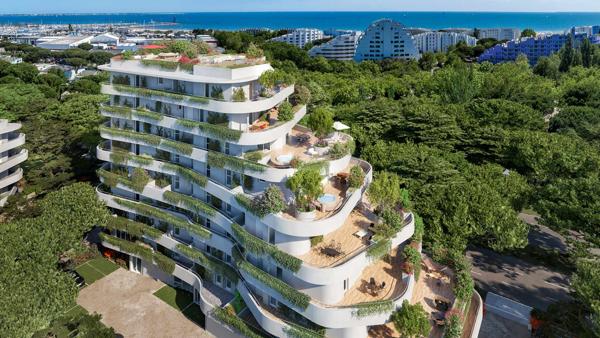 La Grande-Motte (34280) (34280) LA GRANDE MOTTE - RESIDENCE DE LUXE - APPARTEMENT TROIS PIÈCES - TERRASSE D'ANGLE