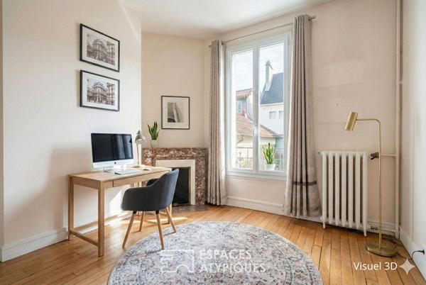 Meulière de caractère avec jardin et terrasse