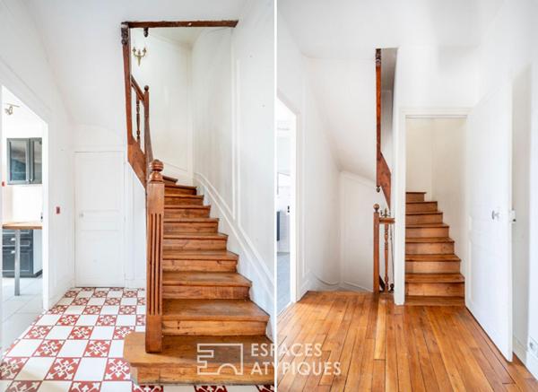 Meulière de caractère avec jardin et terrasse