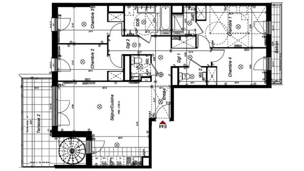 Appartement à vendre 5 pièces 103 m² Châtenay-Malabry