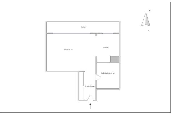 Appartement 1 pièce - 27 m²