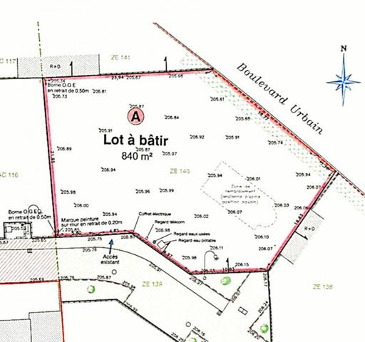 Terrain Corbas 840 m2