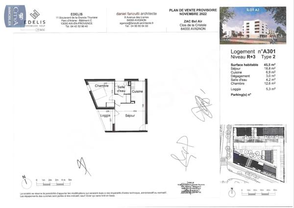 Appartement à louer 2 pièces 45.5m²