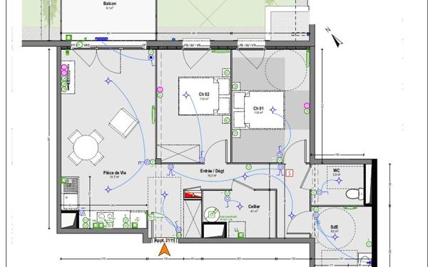 Appartement à vendre    3 pièces • 67,60 m2 Saint-Paul-lès-Dax