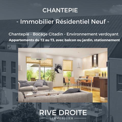 Vezin-le-Coquet (35132) VEZIN LE COQUET - PLEIN CENTRE - T2 et T3 avec balcon, terrasse ou jardin et stationnement