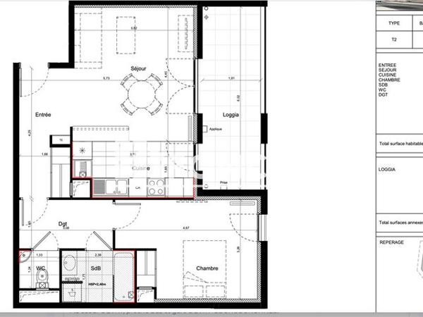 Location Appartement 2 pièces 55.81 m² - 201 RUE DE LA POULE ROUSSE Evry 91000