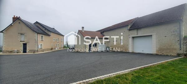 Maison 4 chambres avec hangar et garages