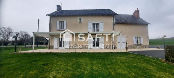 Maison 4 chambres avec hangar et garages