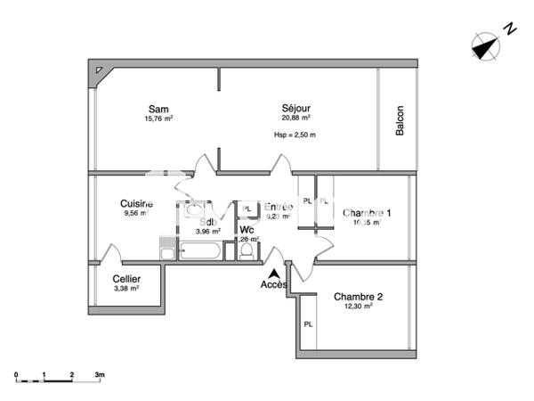 Location Appartement 4 pièces 85.48 m² - 2 A 18 RUE MARCEL VARDELLE Limoges 87000