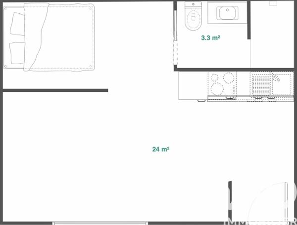 Studio à vendre 27 m² Quimper