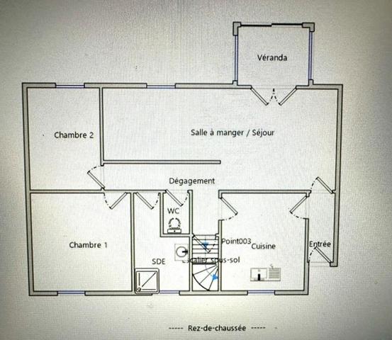 VILLEMANDEUR, PAVILLON LUMINEUX 73 m2  + VERANDA 11 m2, PLEIN SUD, SOUS-SOL TOTAL, TERRAIN 602 m2
