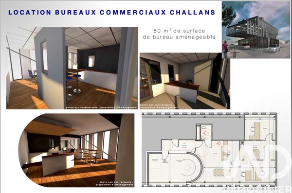 Location appartement 2 pièces 80 m² Challans