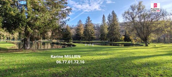 NONANCOURT 27320 Maison individuelle et lodge aménagé, 4 étangs avec bras de rivière, double garage, terrain de plus de 5 Hectares - 540 000  HAI