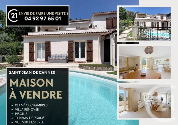 Maison à vendre  5 pièces - 123,51 m 2   MANDELIEU LA NAPOULE  - 06