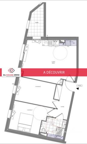 Appartement à vendre 3 pièces de 55 m²
