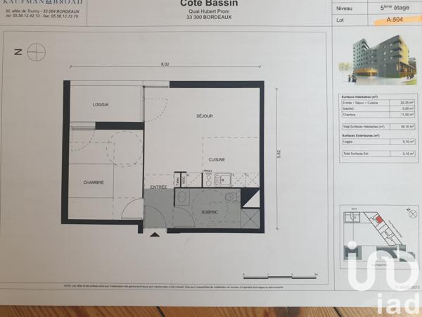 Appartement à vendre 2 pièces 40 m² Bordeaux