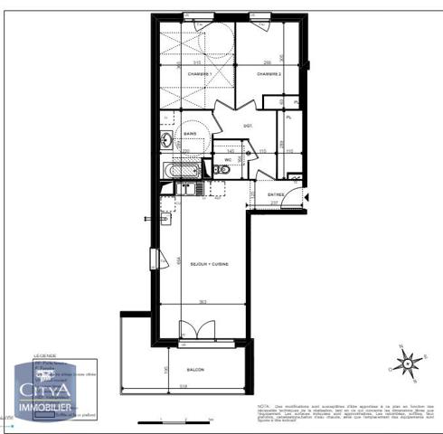 Appartement à louer 3 pièces 64.28m²