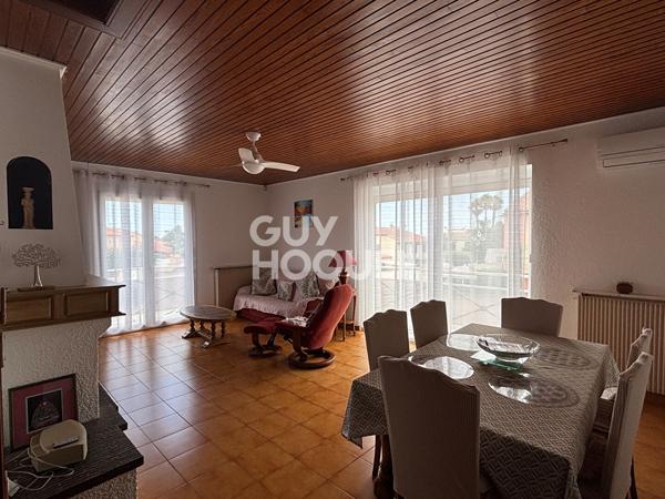 À louer à l'année - Appartement meublé 4 pièces avec balcon et jardin commun à Villeneuve-de-la-Raho