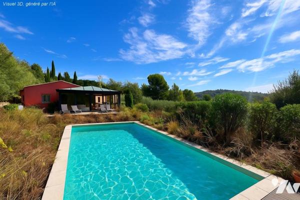 FAYENCE. Adrech du Peyron - Propriété avec maison de 185m², dépendance T2 de 39m² et piscine.
