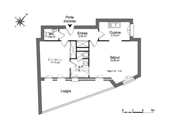 Location Appartement 2 pièces 47.2 m² - 26 AVENUE SAINT FIACRE Saint Germain En Laye 78100