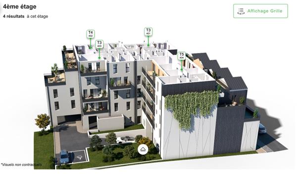 Appartement 5 p 4 chambres avec terrasse et Loggia - NEUF - livrable