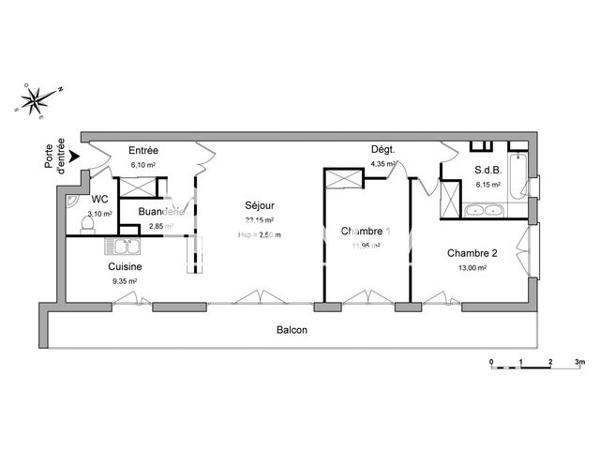 Location Appartement 3 pièces 80 m² - 75 AVENUE LAPLACE Arcueil 94110