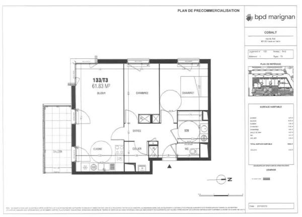 Appartement à louer 3 pièces 61.83m² Vaulx-en-Velin (69120)