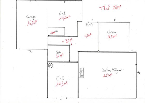 Maison 3 pièces - 73 m²
